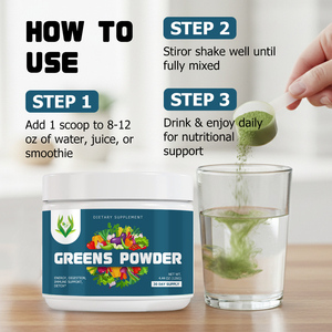 Polvo Verde OEM ODM con Mezcla de Antioxidantes y Hongos Patentada, Fibra Dietética que Apoya la Energía Natural, Polvo Herbal - Product Image 3