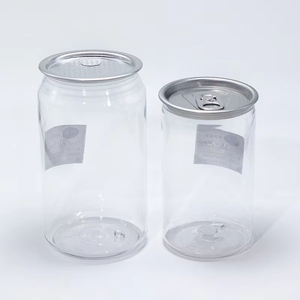 Prix de gros usine – Nouvelles canettes transparentes jetables pour bubble tea, café, jus et autres boissons en plastique PET - Product Image 6
