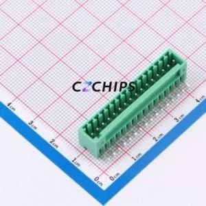MX2EDGR-2.5-16P-GN01-Cu-A Plug-in Terminal Block Bent Lead Through Hole,P=2.5mm Board-to-Board / Socket Closed 1x16P 2.5mm Green - Product Image 1