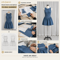 Robe mini sans manches bleue texturée pour femme, coupe ajustée et évasée, décontractée, élégante, été, OEM, marque privée, vente en gros