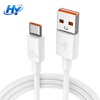 Cable USB a Tipo C de Material TPE 6A, Carga Rápida de 66W y Transferencia de Datos de 480Mbps para iPhone, Samsung, Xiaomi, Android, IOS