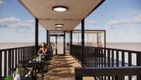 Skyacross2639 Changxu Restaurant modulaire en conteneur maritime, Maison modulaire, Centre commercial, Bar à café, Conteneur de 40 pieds