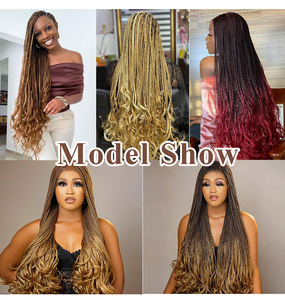 Julianna Kanekalon all'ingrosso 6X 300g Ombre sintetiche setose riccioli francesi sciolti <span class=keywords><strong>a</strong></span> spirale e riccioli capelli ricci - Product Image 3
