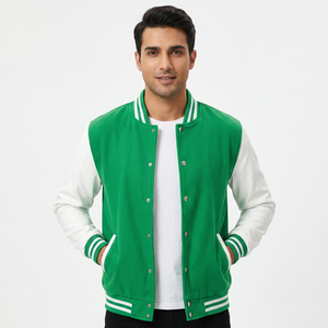 Vestes universitaires grande taille en gros, vestes varsity vierges, vestes varsity personnalisées avec logo, vestes Letterman unies pour hommes, produits de bonne qualité - Product Image 1