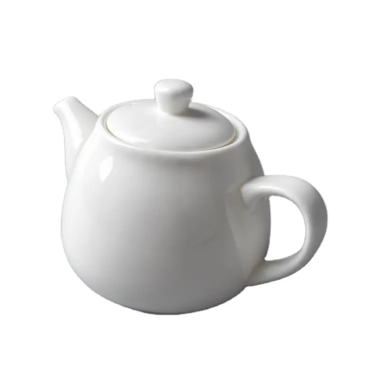Белый ресторанный кофейный чайник, керамический чайник, 700 мл, декоративный чайник