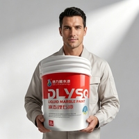 Conteneur IML en plastique PP effet écorce d'orange pour machine de moulage par injection, seau à peinture avec code
