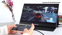 Moniteur portable 15,6 pouces FHD IPS USB-C avec double haut-parleur pour ordinateur portable, téléphone, Switch, PS5, OEM Factory