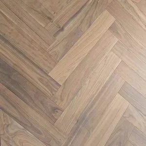 Meilleur prix 1600 fil brossé brun fumé parquet multicouche plancher en bois avec micro-biseau 0.55mm