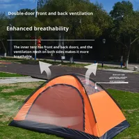 Tente de camping professionnelle à double couche pour trois saisons, imperméable et coupe-vent, avec poteaux en aluminium, pour la randonnée, l'alpinisme et la neige