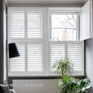 Persiane Orizzontali in Legno Personalizzate per Interni, Persiane a Lamelle <span class=keywords><strong>Mobili</strong></span> in Legno, Persiane in PVC Stile Plantation - Product Image 2