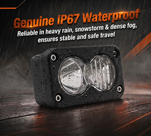 Phare LED universel 20W de 3 pouces pour VTT, vélo électrique, <span class=keywords><strong>moto</strong></span>, jaune/blanc, projecteur tout-terrain, feu antibrouillard - Product Image 2