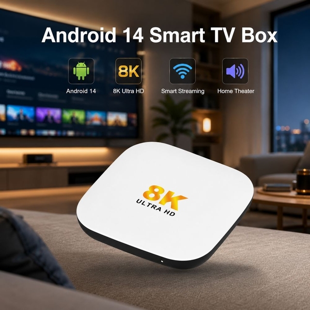 Fast Delivery RK3528 Quad Core 4GB 32GB Android 14 2.4G/5G WiFi BT 5.4 4K UHD Android TV Box 1 Year Warranty Custom