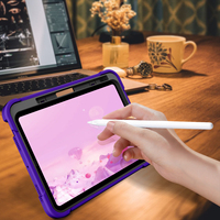 Housse de protection robuste pour tablette iPad 10e génération 10,9 pouces, triple couche, antichoc, avec bandoulière et béquille