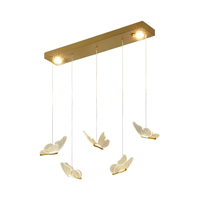 Lustre de salle à manger moderne et minimaliste de luxe léger à trois têtes LED, étanche, avec CRI 95 et design de bar unique