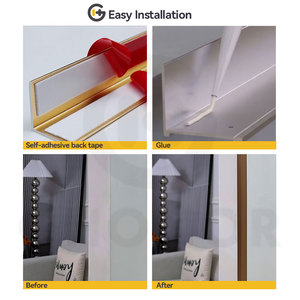 Accetta la personalizzazione del bordo dell'armadio in vinile e le protezioni <span class=keywords><strong>angolari</strong></span> in <span class=keywords><strong>alluminio</strong></span> oro rosa argento scanalatura angolo muro di protezione del bordo - Product Image 3