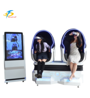 Simulateur de montagnes russes 9D VR tout-en-un Skyfun pour intérieur, chaise œuf 2 places pour centre commercial et parc de trampolines, 100 films, 15 jeux