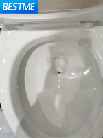 Cuvette allongée de toilette à double chasse en céramique moderne avec siphon en S Toilette de salle de bain 2 pièces à vendre Lavabo de toilette