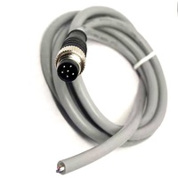 Câble de codeur de capteur OEM amphenol IP67 câble gris moulé mâle M8 d'alimentation