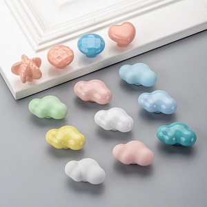 Ceramic Cloud Shape Drawer <b>Knobs</b> Matte Finish Easy Install Cabinet Handle Nordic Style - Product Image 2
