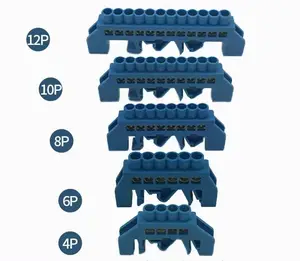 Panel Feed-through Terminal Block SP033 Din Rail Brass Bridge Type Terminal Blocks Screw Connector Ground Terminal Block