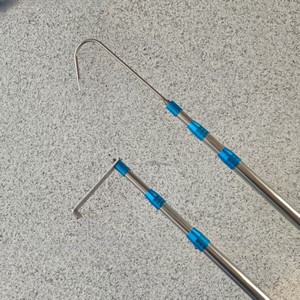 Crochet de chargement extensible en acier inoxydable pour bâche de camion avec double griffe et plaque droite - Product Image 2