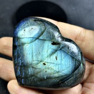 Pierres précieuses de labradorite de haute qualité en gros, labradorite bleue à reflets, pierre en forme de cœur pour la décoration, cadeau - Product Image 4