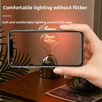 Lampu Dapat Diredupkan dengan Kap Lampu Kaca Transparan Kecerahan Tinggi Tanpa Uap Air dan Debu Dekorasi Rumah Pengelasan Tingkat Smartphone