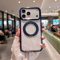 Coque de téléphone transparente pour Apple iPhone 18 Pro Max/17/16, tendance, de bonne qualité, magnétique, colorée, avec support 360°, antichoc