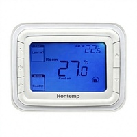 Thermostat numérique horizontal LCD mural pour climatisation centrale, régulateur de température ambiante pour hôtel, bureau, appartement