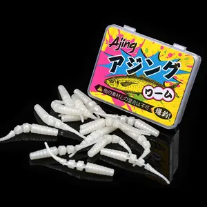 Spinpoler Mini <span class=keywords><strong>leurre</strong></span> de sébaste <span class=keywords><strong>Finesse</strong></span> Ajing ver appât en plastique souple matériel de pêche sur glace basse nageur perche Crappie Ocean Rock - Product Image 6