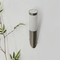 Lampe murale LED inclinée pour balcon et cour, style moderne, en acier inoxydable, étanche et antirouille, lumière blanc chaud, pour l'extérieur, inspirée des villes anciennes de Zhongshan