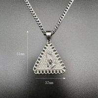 Hip Hop Glacé CZ Prière Main Religieux Étanche Non Ternir En Acier Inoxydable De Mode Bijoux Pendentif Colliers Hommes Femmes
