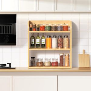 Meilleur Étagère Murale à 3 Niveaux en Bambou pour Épices, Organisateur de Cuisine, Porte-Épices - Product Image 5