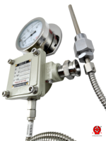 Termómetro de Control de Procesos 0-120C 4-20mA Capilar 1.5m Montaje en Panel Pantalla OEM ODM IP66 Antivibración