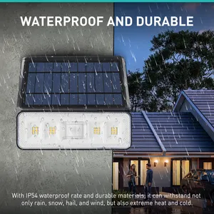 Lámpara de pared solar LED impermeable al aire libre al por mayor con sensor de movimiento PIR para luces de seguridad de jardín