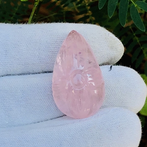 Elegante tesoro Rosa morganita tallada cabujón piedra genuina elegante gema perfecta joyería personalizada suave raro femenino sensación de lujo - Product Image 4