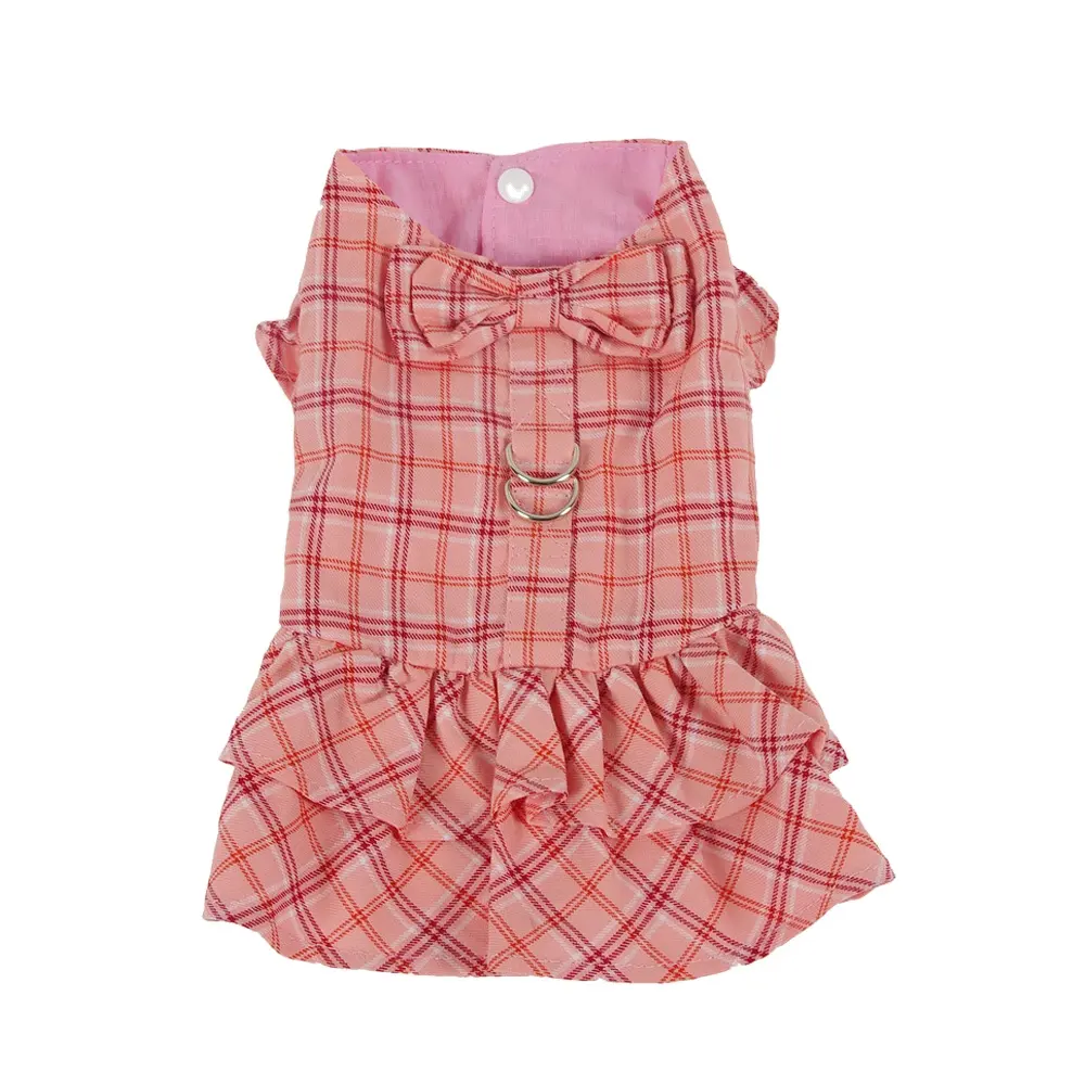 Yihong, Новая Крупная клетчатая хлопковая одежда для домашних животных, летняя юбка для собак