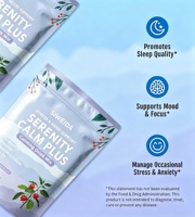 SIWEIDA Serenity Calm Plus Ashwagandha L Théanine Magnésium Glycinate Vitamine D3 Boisson Calme Limonade Framboise 20 Sachets