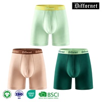 Caleçons Boxers Homme Grande Taille en Bambou, Sous-vêtements à Taille Élastique, Caleçons Homme en Bambou, Personnalisation OEM, Short de Sport Homme avec Poche 3D