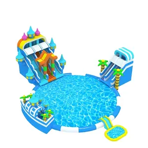 Melhor venda crianças piscina grande inflável parque de água para terra