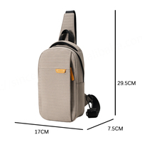Bolsa de Pecho Deportiva Personalizada al por Mayor, Estilo Normcore/Minimalista, para Hombre y Mujer, para Viajes al Aire Libre, Impermeable, con Cierre de Cremallera de PU