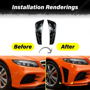 ชุดตกแต่งด้านหน้ารถยนต์สำหรับ Mercedes W205 C63 C180 C200 C260 C300 C180L C200L ปี 2019 2020 2021 2022 2023 2024 2025 - Product Image 2
