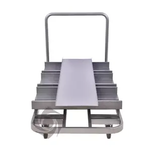 Stanchion dengan Deluxe Storage Cart 18 Buah Post Storage Cart Post Trolley