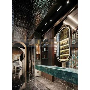 Panel de Acero Inoxidable ASTM 304 Serie 300 Personalizado ANN9876 con Patrón de Ondas de Agua para Decoración Interior y Exterior - Product Image 3