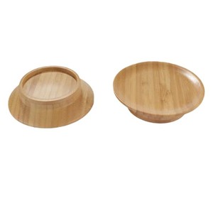 Bandeja redonda de madera con forma de tapa de taza, antideslizante, de madera maciza, para vino, a prueba de polvo, para el hogar - Product Image 1