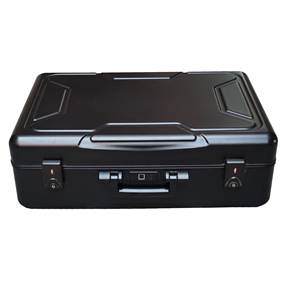 Porte-documents de luxe en aluminium noir de 18 <span class=keywords><strong>pouces</strong></span> pour ordinateur portable Support OEM personnalisé Mallette de transport monobloc - Product Image 1