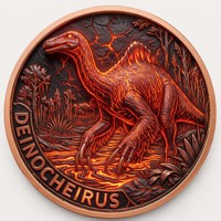 Pièce de monnaie en cuivre pur 999 de 5 oz, série dinosaures en relief coloré, divers styles, édition collector 3D UV
