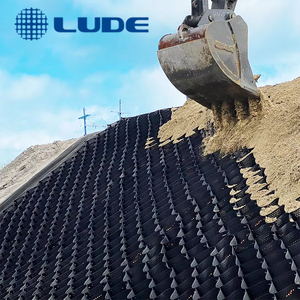 HDPE geocell ASTM 150 445 mịn đục lỗ vật liệu xây dựng giữ lại tường nhựa lưới sỏi đường lái xe geocells - Product Image 3
