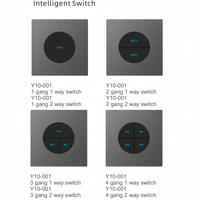 Interrupteur intelligent WiFi RF 4 voies, installation bidirectionnelle, panneau tactile, étanche, norme EU, tension maximale 250V, courant maximal 10A, matériau PC