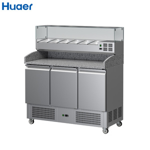 Réfrigérateur de bar à salade <span class=keywords><strong>3</strong></span> <span class=keywords><strong>portes</strong></span> <span class=keywords><strong>Table</strong></span> à salade en acier inoxydable - Product Image 6